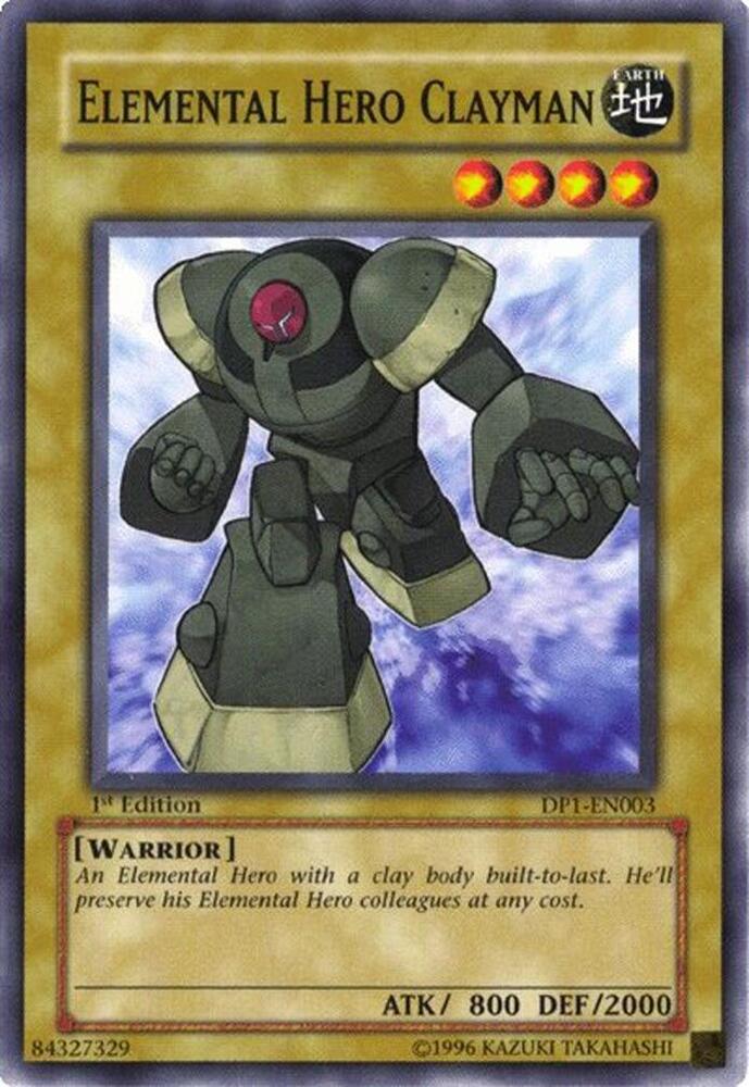 Elemental Hero Clayman DP1-EN003 card from Duelist Pack 1: Jaden Yuki