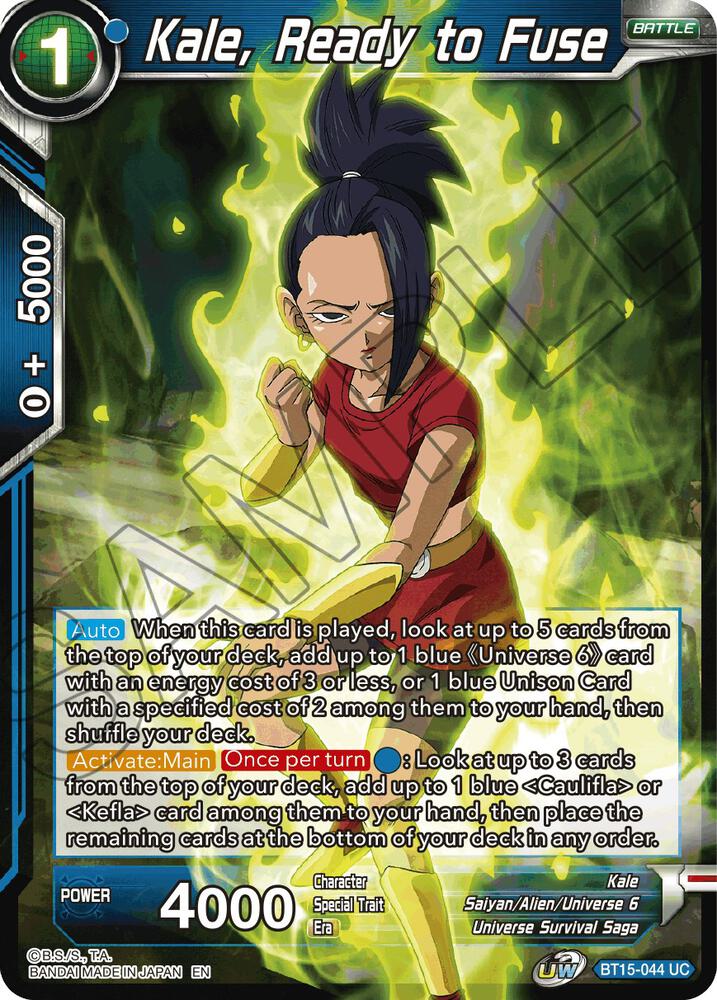 Kale, Ready to Fuse BT15-044 card from Saiyan Showdown