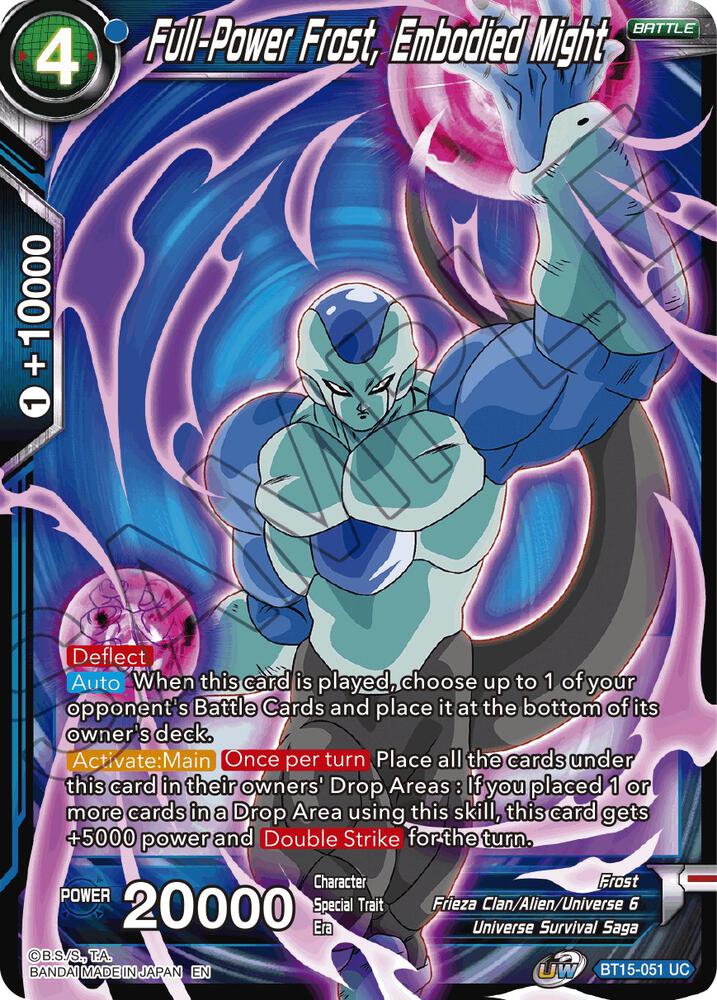Full-Power Frost, Embodied Might BT15-051 card from Saiyan Showdown