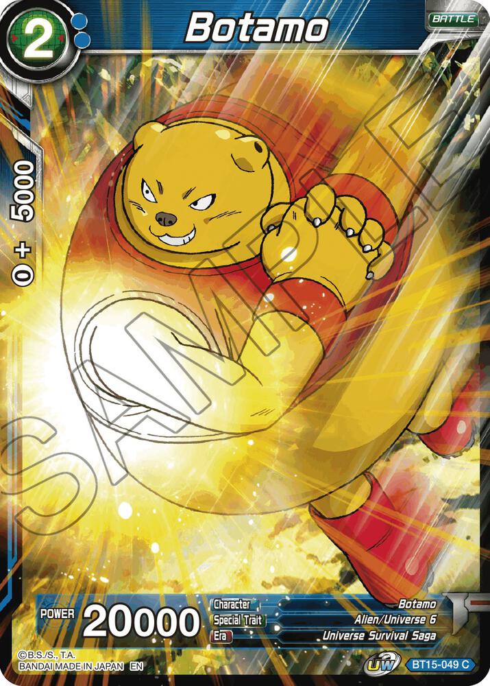 Botamo BT15-049 card from Saiyan Showdown