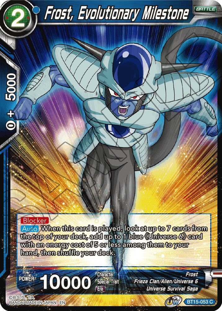 Frost, Evolutionary Milestone BT15-053 card from Saiyan Showdown