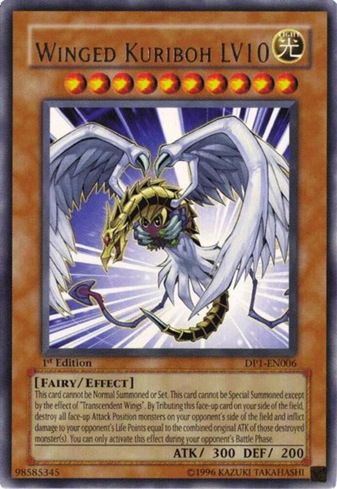 Winged Kuriboh LV10 DP1-EN006 card from Duelist Pack 1: Jaden Yuki