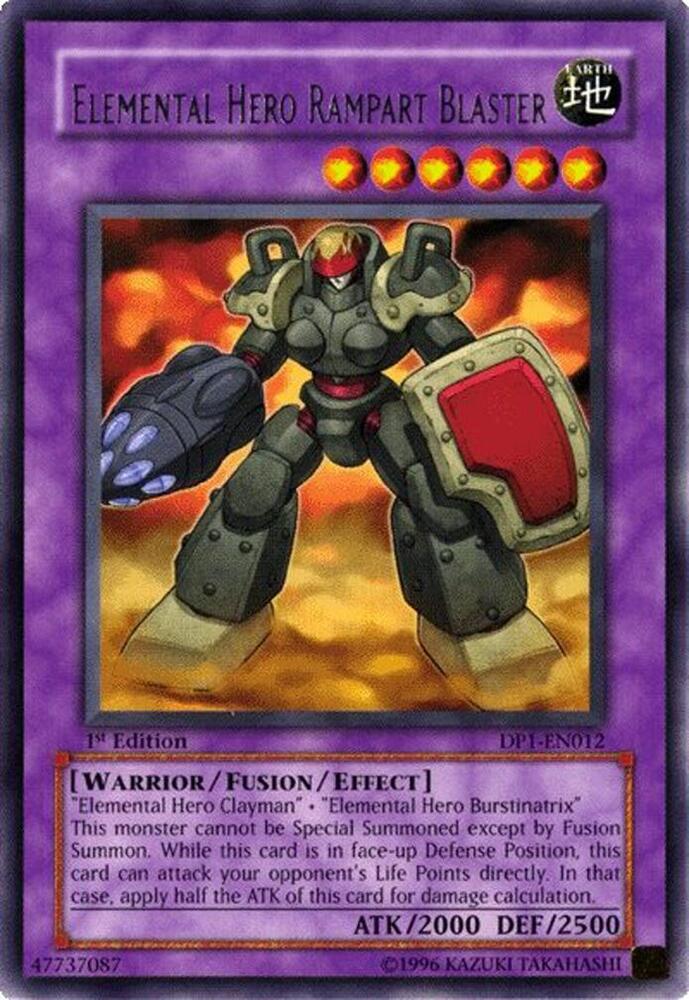 Elemental Hero Rampart Blaster DP1-EN012 card from Duelist Pack 1: Jaden Yuki