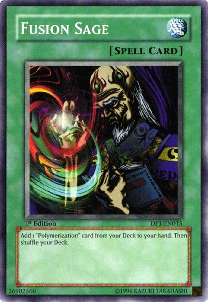 Fusion Sage DP1-EN015 card from Duelist Pack 1: Jaden Yuki