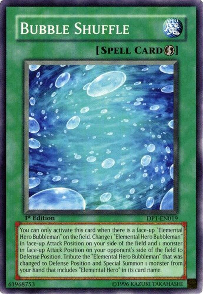 Bubble Shuffle DP1-EN019 card from Duelist Pack 1: Jaden Yuki