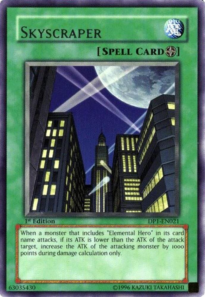 Skyscraper DP1-EN021 card from Duelist Pack 1: Jaden Yuki