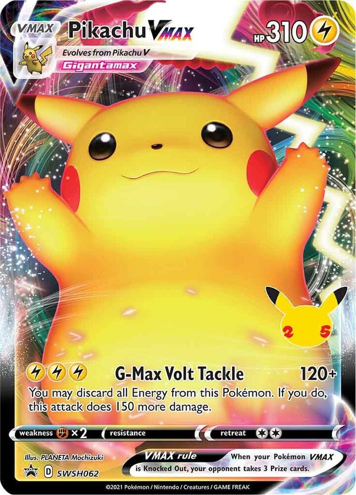 Pikachu VMAX SWSH062 card from SWSH: Sword & Shield Promo Cards