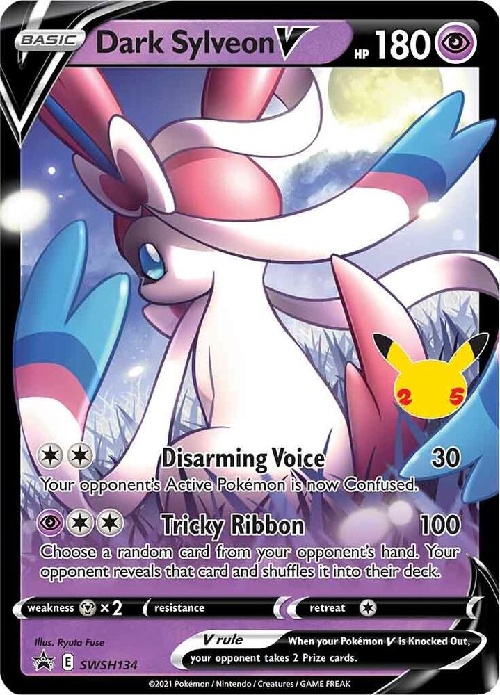 Dark Sylveon V SWSH134 card from SWSH: Sword & Shield Promo Cards