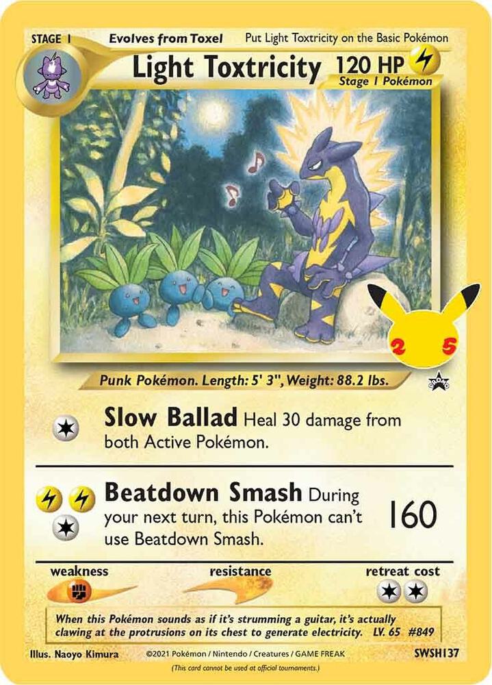 Light Toxtricity SWSH137 card from SWSH: Sword & Shield Promo Cards