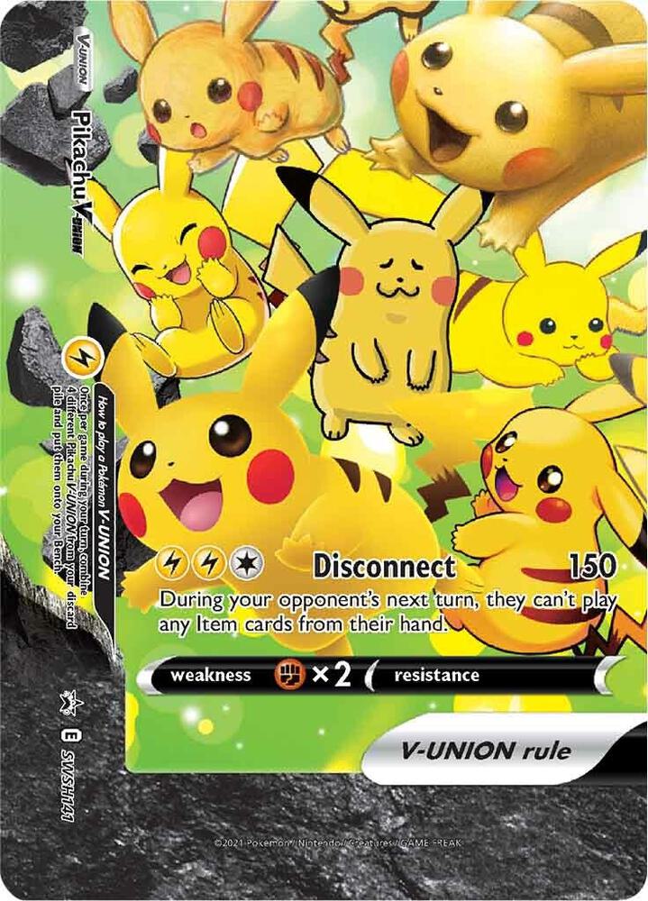 Pikachu V-Union SWSH141 card from SWSH: Sword & Shield Promo Cards