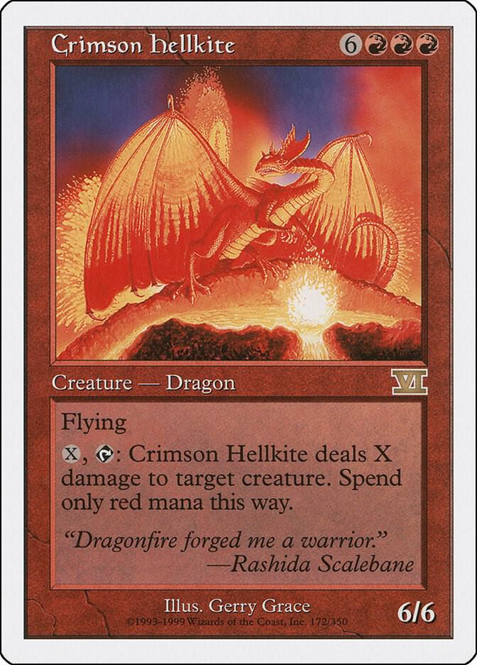 Crimson Hellkite 172 card from Classic Sixth Edition
