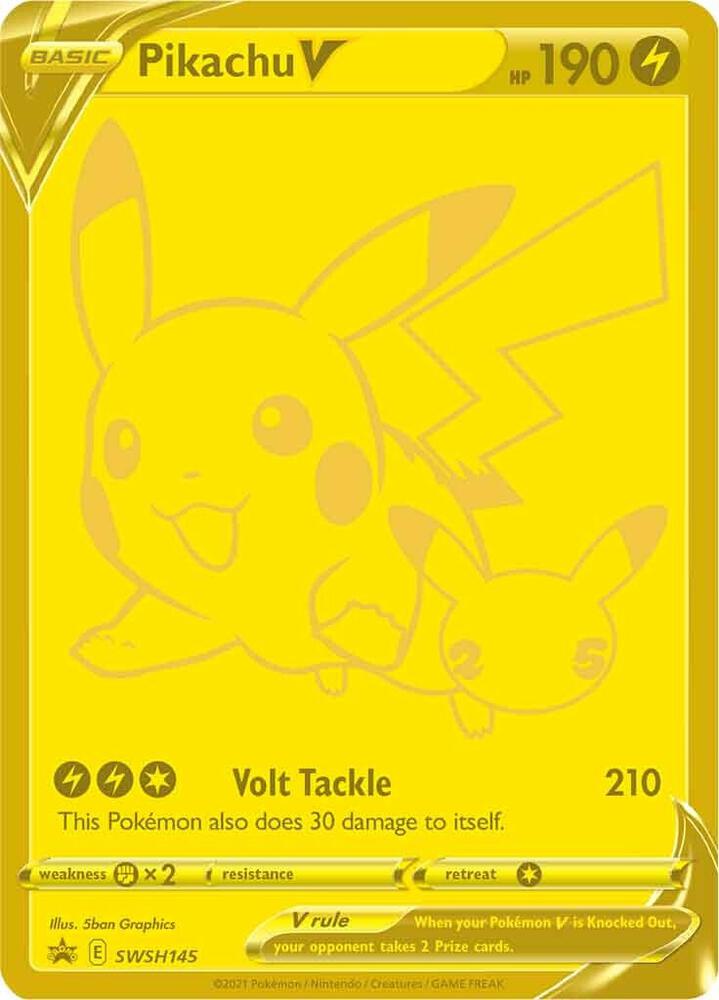 Pikachu V SWSH145 card from SWSH: Sword & Shield Promo Cards