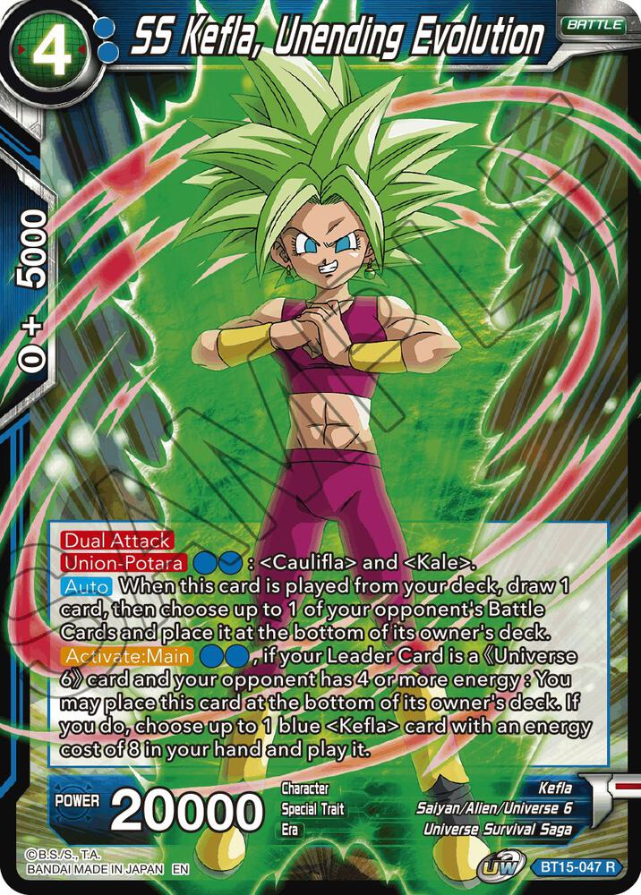 SS Kefla, Unending Evolution BT15-047 card from Saiyan Showdown