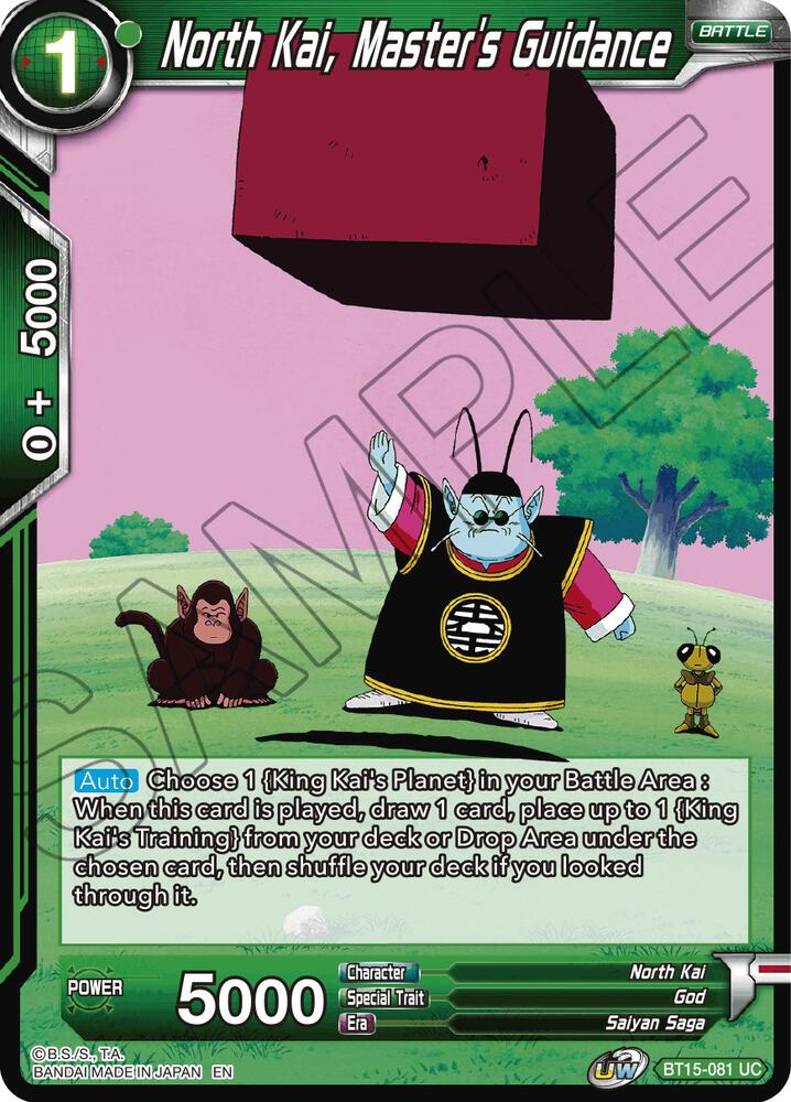 North Kai, Master's Guidance BT15-081 card from Saiyan Showdown
