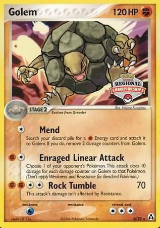 Golem - 6/92 (Regional Championships) 006/092 card from League & Championship Cards
