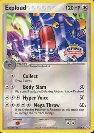 Exploud - 3/106 (National Championships) 003/109 card from League & Championship Cards