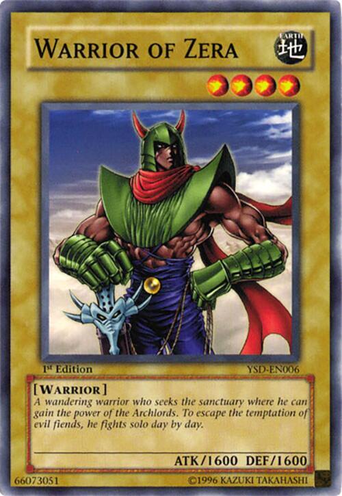 Warrior of Zera YSD-EN006 card from Starter Deck 2006
