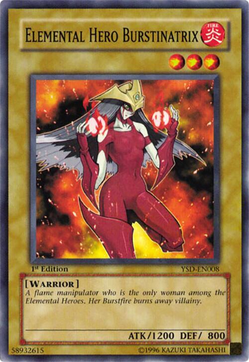Elemental Hero Burstinatrix YSD-EN008 card from Starter Deck 2006