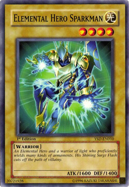 Elemental Hero Sparkman YSD-EN010 card from Starter Deck 2006