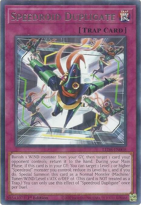 Speedroid Dupligate LED8-EN008 card from Legendary Duelists: Synchro Storm