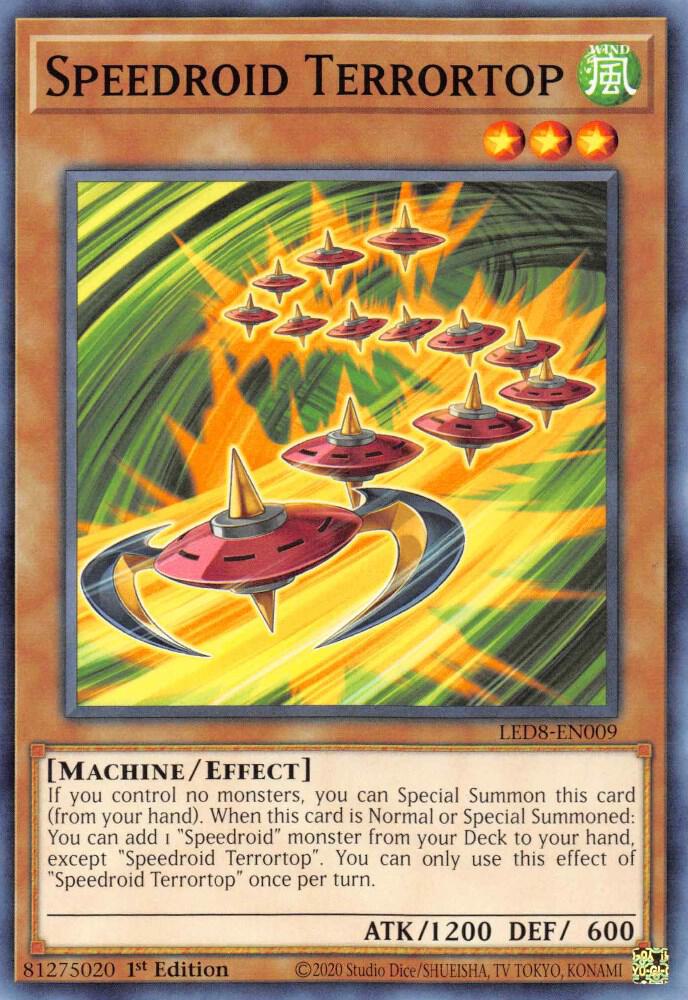 Speedroid Terrortop LED8-EN009 card from Legendary Duelists: Synchro Storm