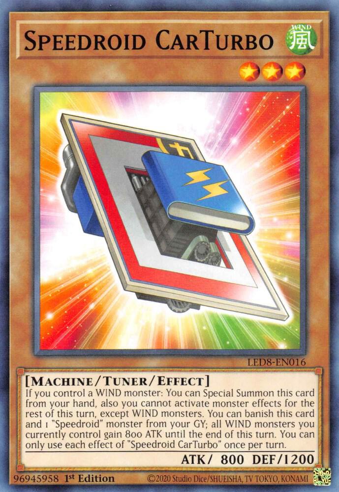 Speedroid CarTurbo LED8-EN016 card from Legendary Duelists: Synchro Storm