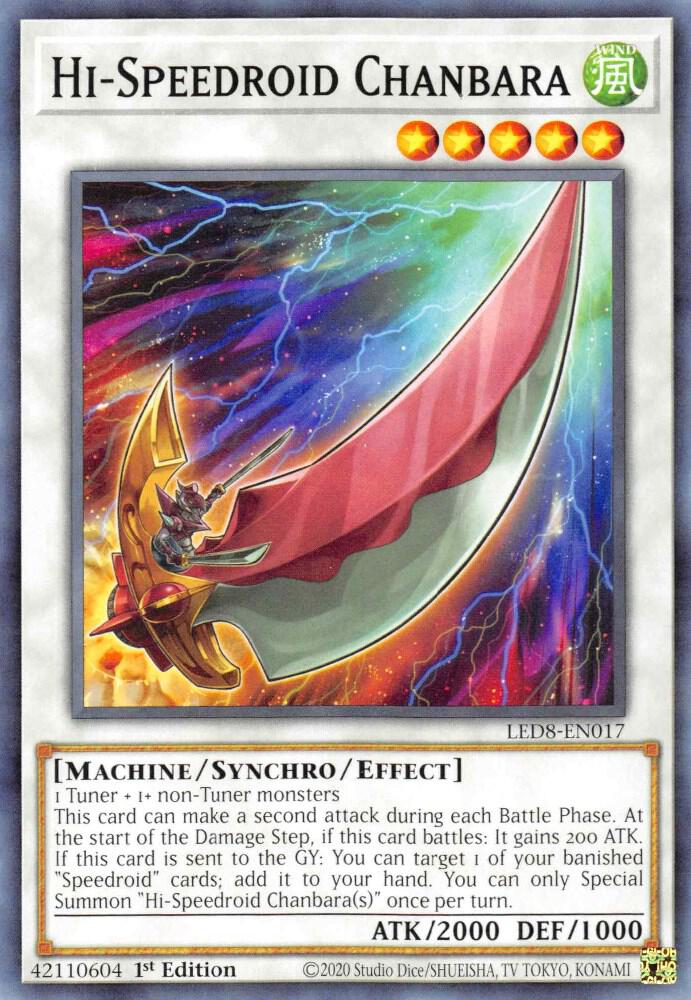 Hi-Speedroid Chanbara LED8-EN017 card from Legendary Duelists: Synchro Storm