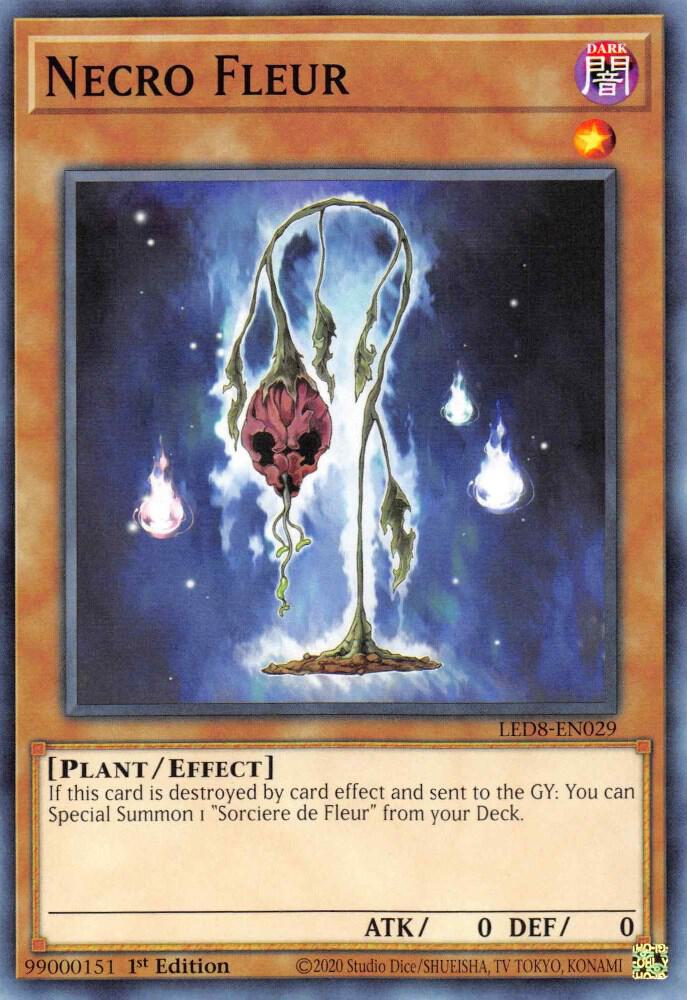 Necro Fleur LED8-EN029 card from Legendary Duelists: Synchro Storm