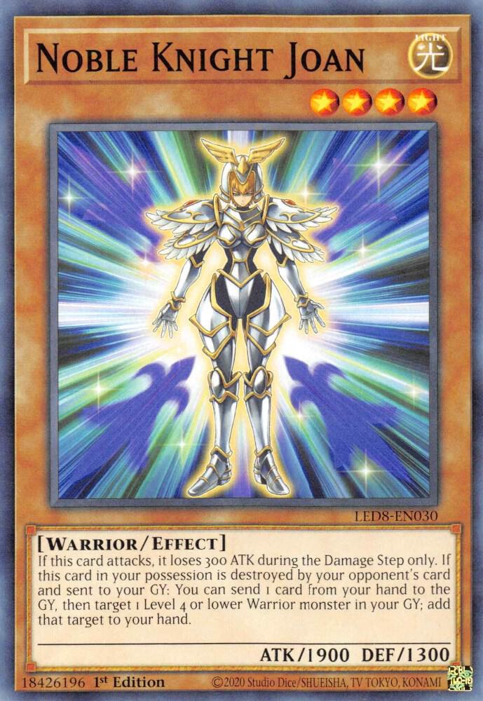 Noble Knight Joan LED8-EN030 card from Legendary Duelists: Synchro Storm