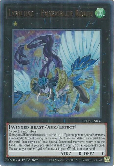 Lyrilusc - Ensemblue Robin LED8-EN037 card from Legendary Duelists: Synchro Storm