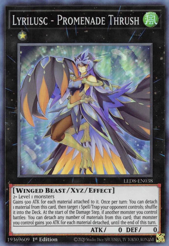 Lyrilusc - Promenade Thrush LED8-EN038 card from Legendary Duelists: Synchro Storm