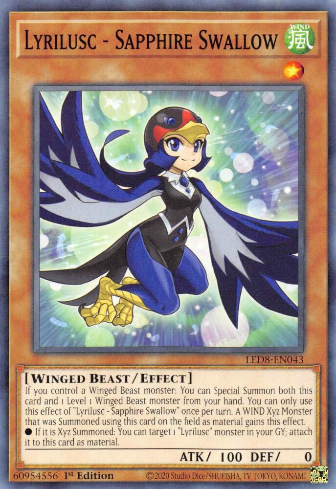 Lyrilusc - Sapphire Swallow LED8-EN043 card from Legendary Duelists: Synchro Storm