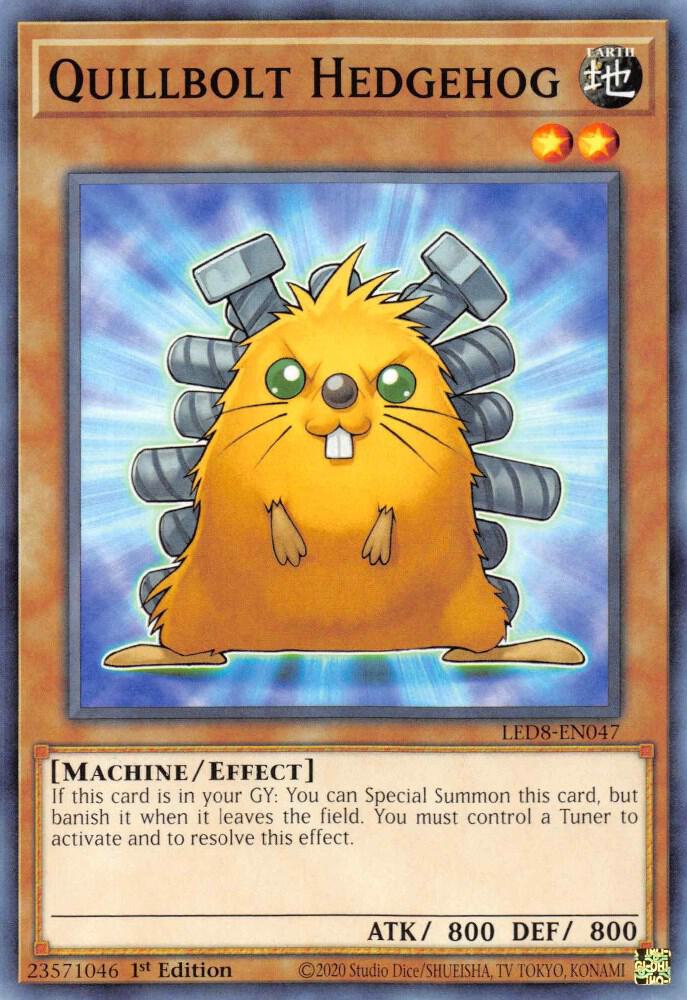 Quillbolt Hedgehog LED8-EN047 card from Legendary Duelists: Synchro Storm