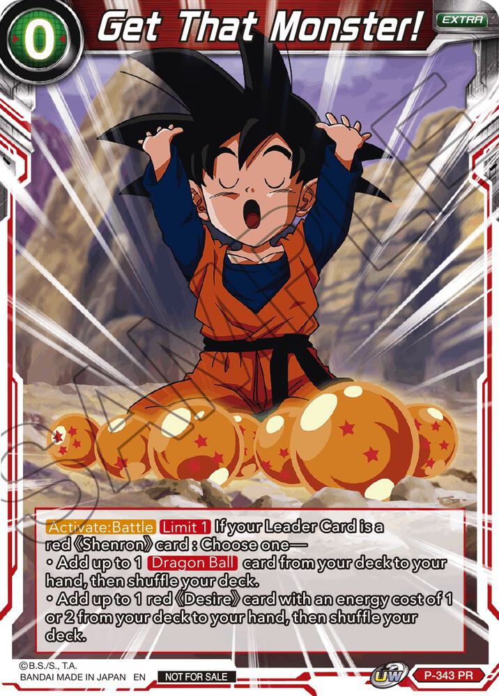 Get That Monster! P-343 card from Tournament Promotion Cards