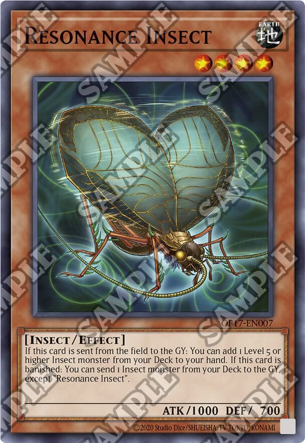 Resonance Insect OP17-EN007 card from OTS Tournament Pack 17