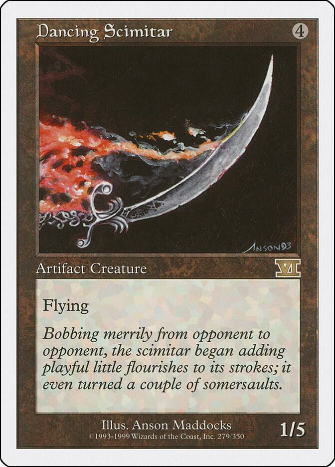 Dancing Scimitar 279 card from Classic Sixth Edition