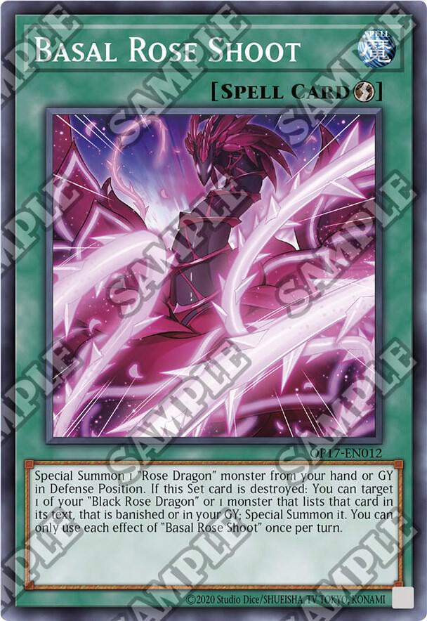 Basal Rose Shoot OP17-EN012 card from OTS Tournament Pack 17