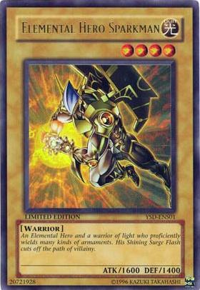 Elemental HERO Sparkman YSD-ENS01 card from Starter Deck 2006