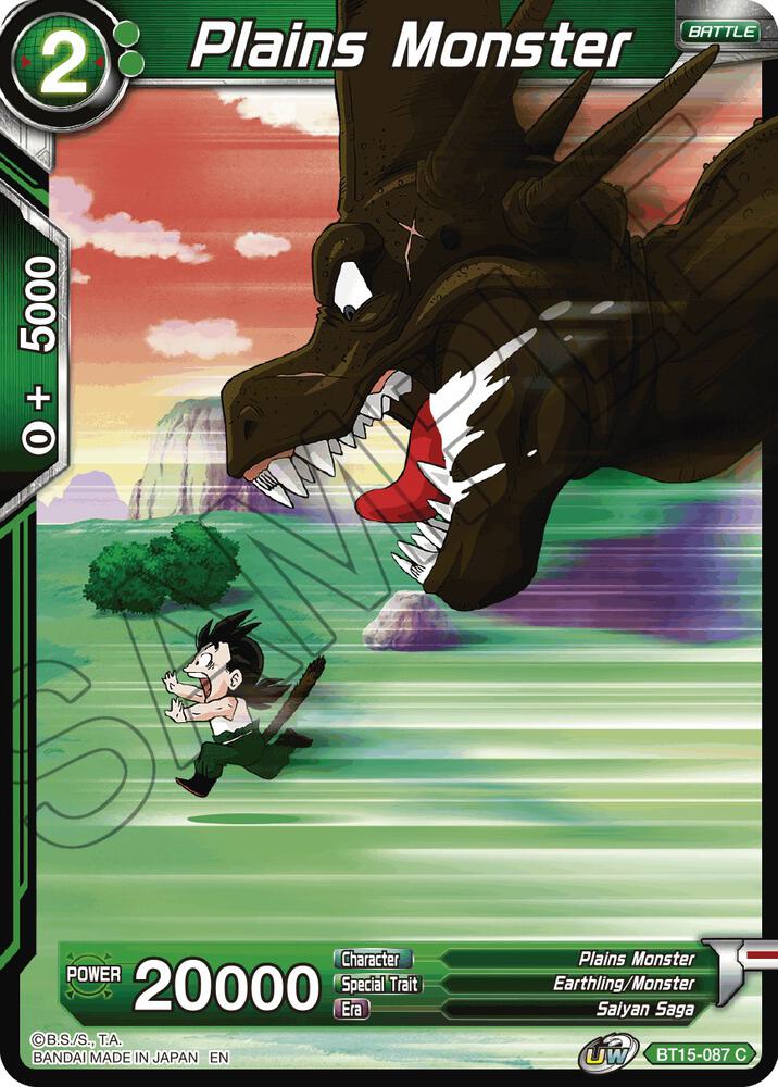 Plains Monster BT15-087 card from Saiyan Showdown