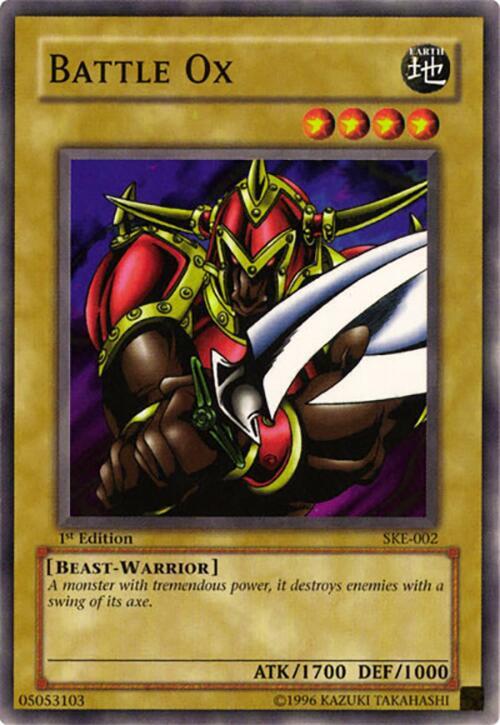 Battle Ox SKE-002 card from Starter Deck: Kaiba Evolution