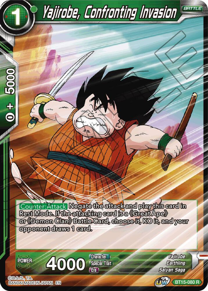 Yajirobe, Confronting Invasion BT15-080 card from Saiyan Showdown
