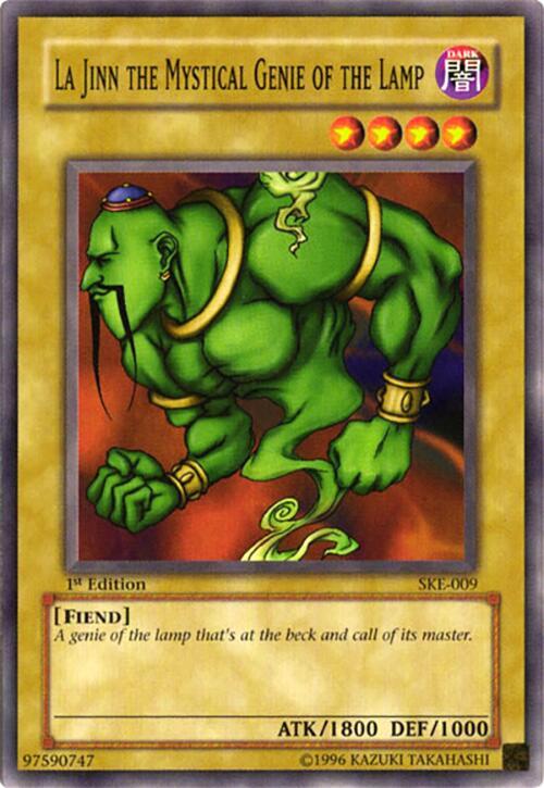 La Jinn the Mystical Genie of the Lamp SKE-009 card from Starter Deck: Kaiba Evolution