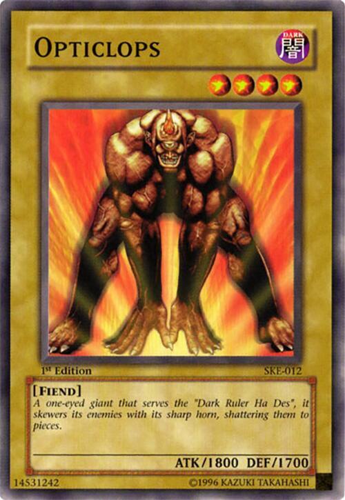 Opticlops SKE-012 card from Starter Deck: Kaiba Evolution