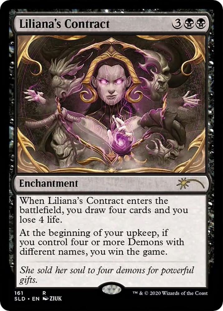 Liliana's Contract 161 card from Secret Lair Drop Series