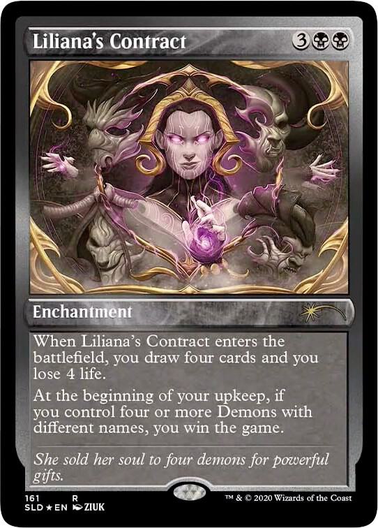 Liliana's Contract (Foil Etched) 161 card from Secret Lair Drop Series