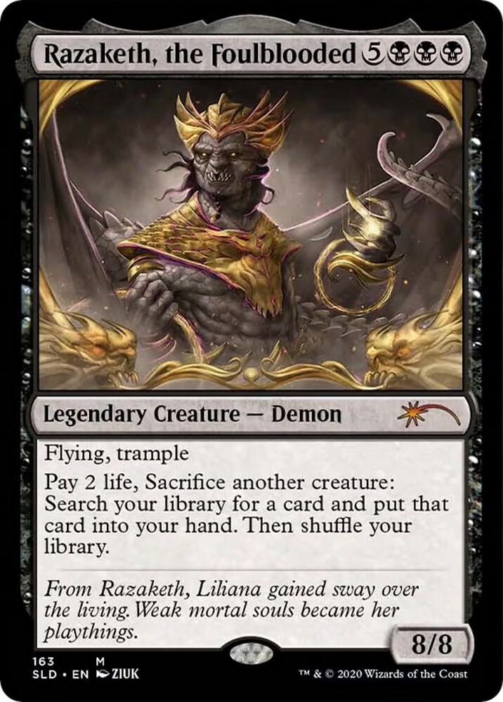 Razaketh, the Foulblooded 163 card from Secret Lair Drop Series
