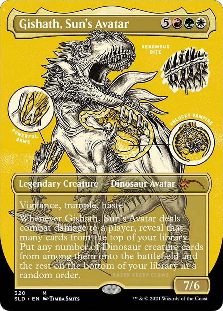 Gishath, Sun's Avatar (Foil Etched) 320 card from Secret Lair Drop Series