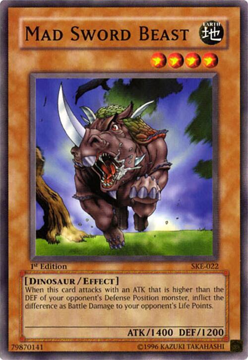 Mad Sword Beast SKE-022 card from Starter Deck: Kaiba Evolution