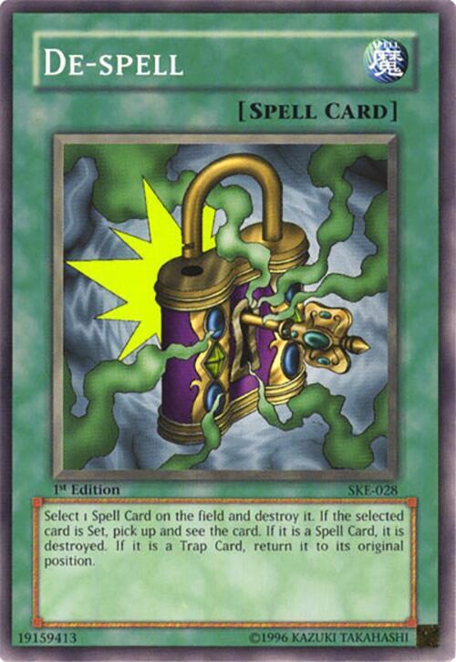 De-Spell SKE-028 card from Starter Deck: Kaiba Evolution