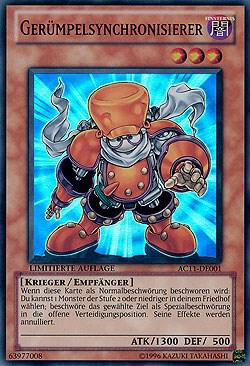 Junk Synchron (German) - "Gerumpelsynchronisierer" AC11-DE001 card from Advent Calendar 2011 (Adventskalender)
